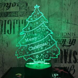 Karácsonyfa 3D led lámpa