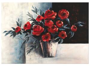 Gario Kézzel festett kép Rózsa a vázában Méret: 100 x 70 cm