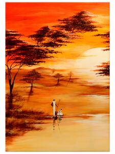 Gario Kézzel festett kép Gyönyöru Afrika Méret: 120 x 80 cm