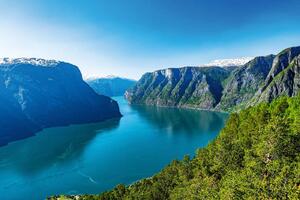 Nem szőtt fotótapéta sognefjord nyáron 375 x 250 cm