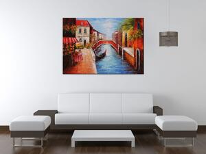 Gario Kézzel festett kép Velencei csende utca Méret: 100 x 70 cm