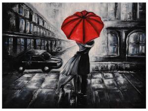 Gario Kézzel festett kép Vörös csók az esoben Méret: 100 x 70 cm