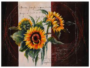 Gario Kézzel festett kép Szerény napraforgók Méret: 115 x 85 cm