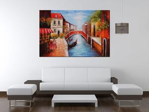 Gario Kézzel festett kép Velencei csende utca Méret: 120 x 80 cm