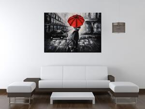 Gario Kézzel festett kép Vörös csók az esoben Méret: 100 x 70 cm