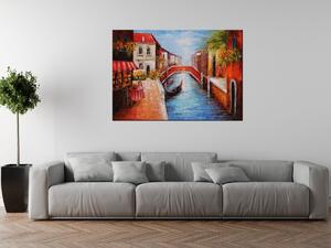 Gario Kézzel festett kép Velencei csende utca Méret: 120 x 80 cm
