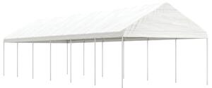 VidaXL fehér polietilén pavilon tetővel 13,38 x 4,08 x 3,22 m