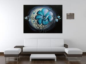 Gario Kézzel festett kép Kék éloszépség Méret: 70 x 100 cm