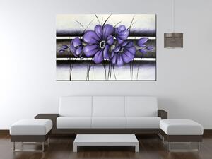 Gario Kézzel festett kép Titokzatos lila pipacs Méret: 100 x 70 cm