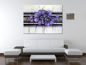 Gario Kézzel festett kép Titokzatos lila pipacs Méret: 120 x 80 cm