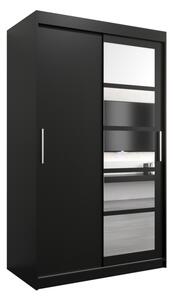 SALVINI 1 120 tolóajtós szekrény, 120x200x62, fekete