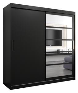 SALVINI 1 200 tolóajtós szekrény, 200x200x62, fekete