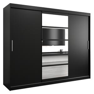 SALVINI 1 250 tolóajtós szekrény, 250x200x62, fekete