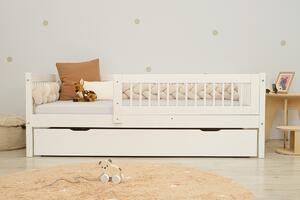 Ourbaby® Dětská postel Teddy Plus - bílá fehér 160x80 cm
