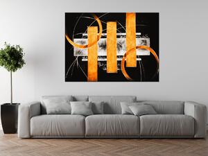 Gario Kézzel festett kép Narancssárga vonalak Méret: 120 x 80 cm