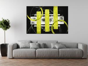 Gario Kézzel festett kép Sárga vonalak Méret: 120 x 80 cm
