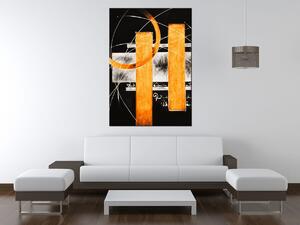 Gario Kézzel festett kép Narancssárga vonalak Méret: 70 x 100 cm