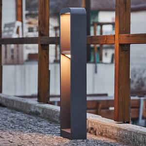 Lindby LED-es útvilágítás Darko, 80 cm, szürke, fém, IP54, Alu / szürke / cink, Alumínium, Modern