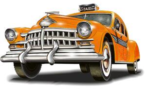Nem szőtt fotótapéta sárga retro taxi 375 x 250 cm