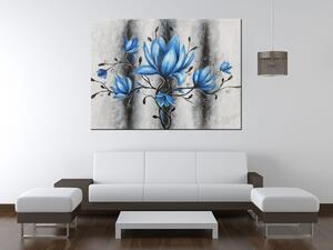 Gario Kézzel festett kép Kék magnóliacsokor Méret: 120 x 80 cm