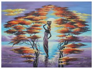 Gario Kézzel festett kép Afrikai no kosárral Méret: 100 x 70 cm