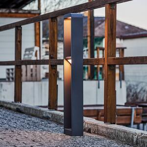 Lindby LED-es útvilágítás Darko, 100cm, szürke, fém, IP54, Alu / szürke / cink, Alumínium, Modern