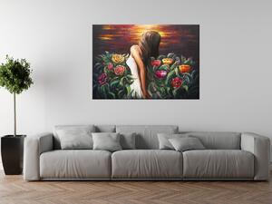 Gario Kézzel festett kép No a virágok között Méret: 115 x 85 cm