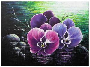 Gario Kézzel festett kép Orchidea a pataknál Méret: 100 x 70 cm
