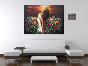 Gario Kézzel festett kép No a virágok között Méret: 70 x 100 cm