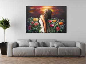 Gario Kézzel festett kép No a virágok között Méret: 115 x 85 cm
