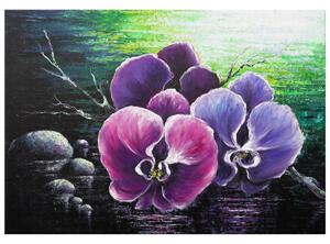 Gario Kézzel festett kép Orchidea a pataknál Méret: 120 x 80 cm