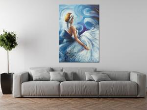 Gario Kézzel festett kép Kék hölgy táncközben Méret: 120 x 80 cm