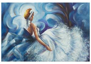Gario Kézzel festett kép Kék hölgy táncközben Méret: 100 x 70 cm