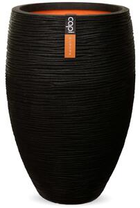Capi Nature Rib Deluxe KBLR1131 fekete elegáns váza 40 x 60 cm