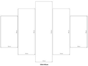 Gario Órás falikép Telefonfülke Londonban UK - 5 részes Méret: 150 x 105 cm