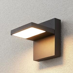 Lucande LED kültéri falilámpa Silvan, antracit, IP65, 14 cm