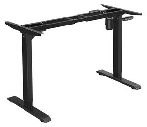 Elektromos álló íróasztalkeret motoros magasságállítással, acél, fekete