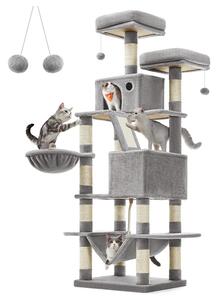 Nagy macskakaparó oszlop, 168 cm magas, világosszürke | Feandrea