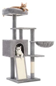 Macskafa, 135 cm-es kis macska torony, világosszürke FEANDREA