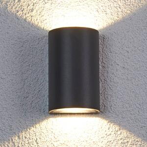 Lucande LED kültéri fali lámpa Jale, 16 cm, antracit, alumínium