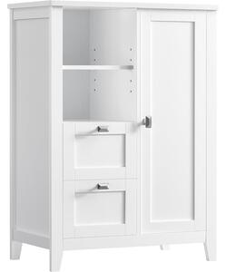 VASAGLE tárolószekrény, fürdőszobai szekrény 30x55x80 cm, fehér