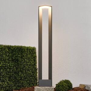 Lucande Jeny LED-es függőlámpa, 100 cm, antracit, alumínium, Fekete, Alumínium, Modern
