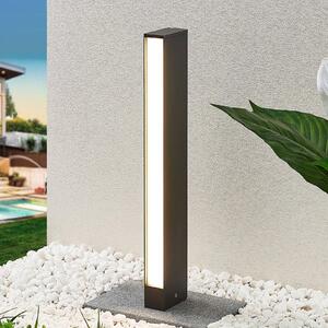 Lucande LED-es útvilágítás Lirka, sötétszürke, fém, 60 cm, Alu / szürke / cink, Alumínium, Modern