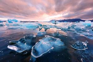 Nem szőtt fotótapéta glaciális lagúna 375 x 250 cm