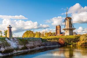 Nem szőtt fotótapéta holland erőd 375 x 250 cm