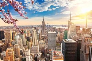 Nem szőtt fotótapéta manhattan naplementekor 375 x 250 cm