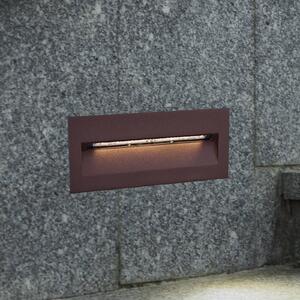 Lucande LED-es fali lámpa Loya, 23 x 8 cm, rozsda, IP54