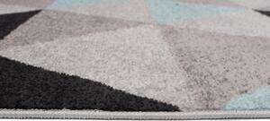 Fekete - kék mintás ARLO szőnyeg Méret: 80x150 cm