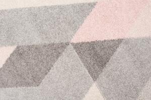 Szürke-rózsaszín mintás AMOR szőnyeg Méret: 120x170 cm