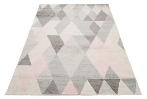 Szürke-rózsaszín mintás AMOR szőnyeg Méret: 80x150 cm